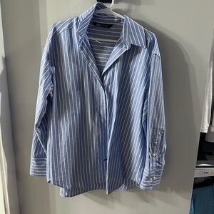 Zara women's striped oxford shirt